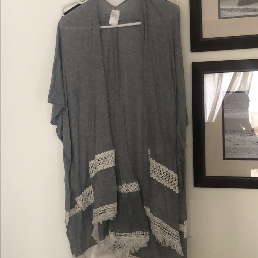 Gray and white Cardigan